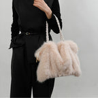 Melanie Faux Mink Fur Tote