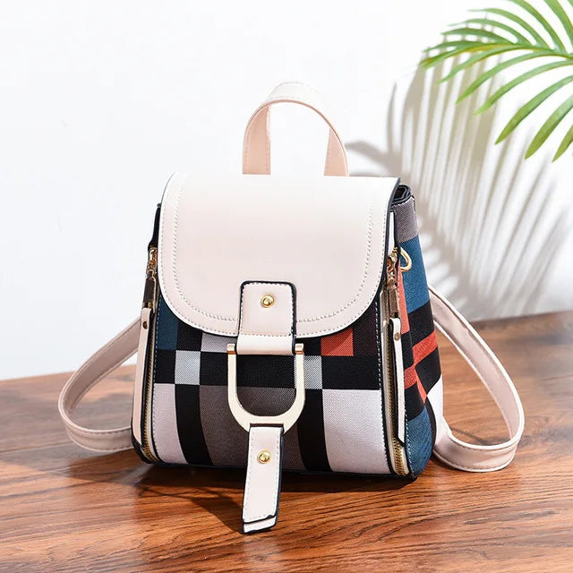 Jenny Lane Plaid Backpack