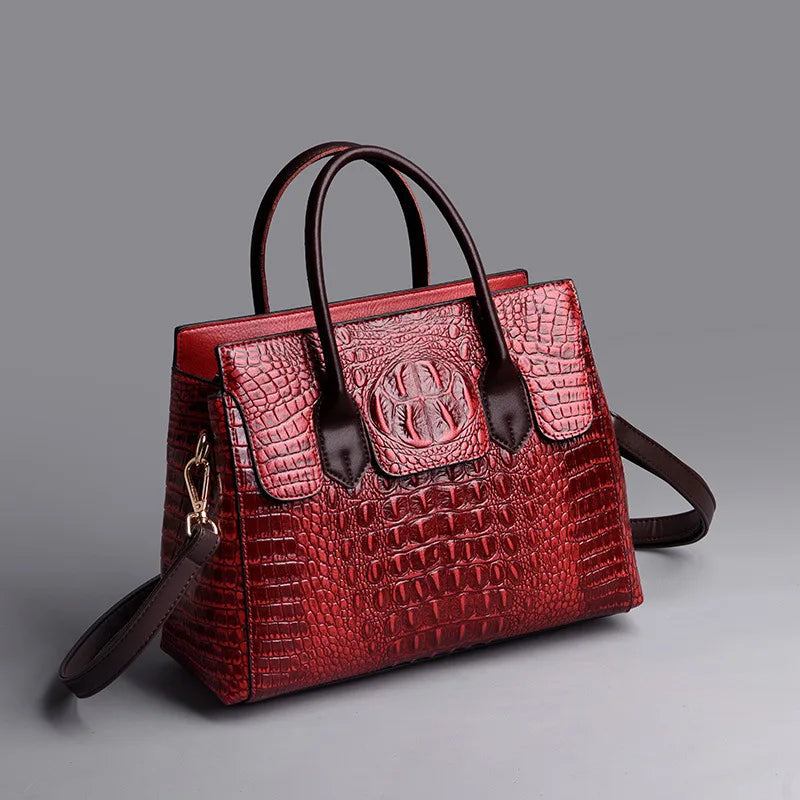 The Bordeaux Leather Tote