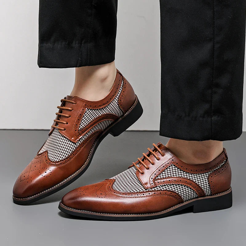 Houndstooth Wingtip Derby