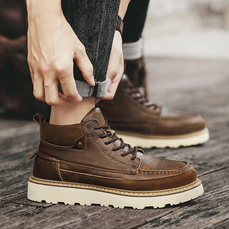 Caleb Genuine Leather Boot