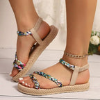 Boardwalk Floral Flat Sandals