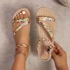 Boardwalk Floral Flat Sandals
