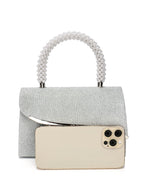 Ava Sequin Pearl Clutch