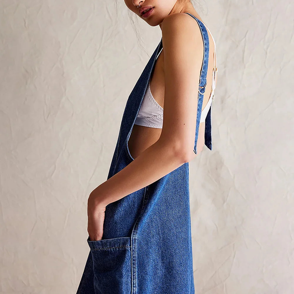 Amara Denim Overall Dress
