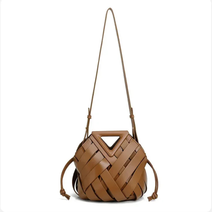 Victoria Handwoven Mini Bucket Bag