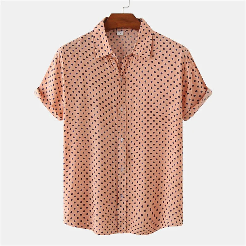 Julian Dot Print Button-Up Shirt