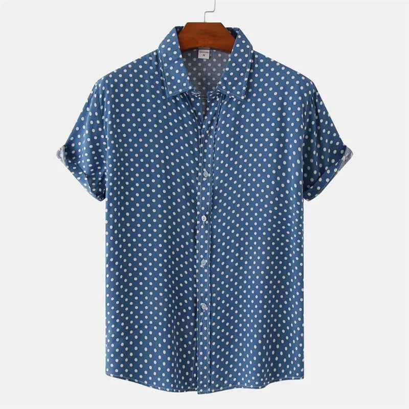 Julian Dot Print Button-Up Shirt