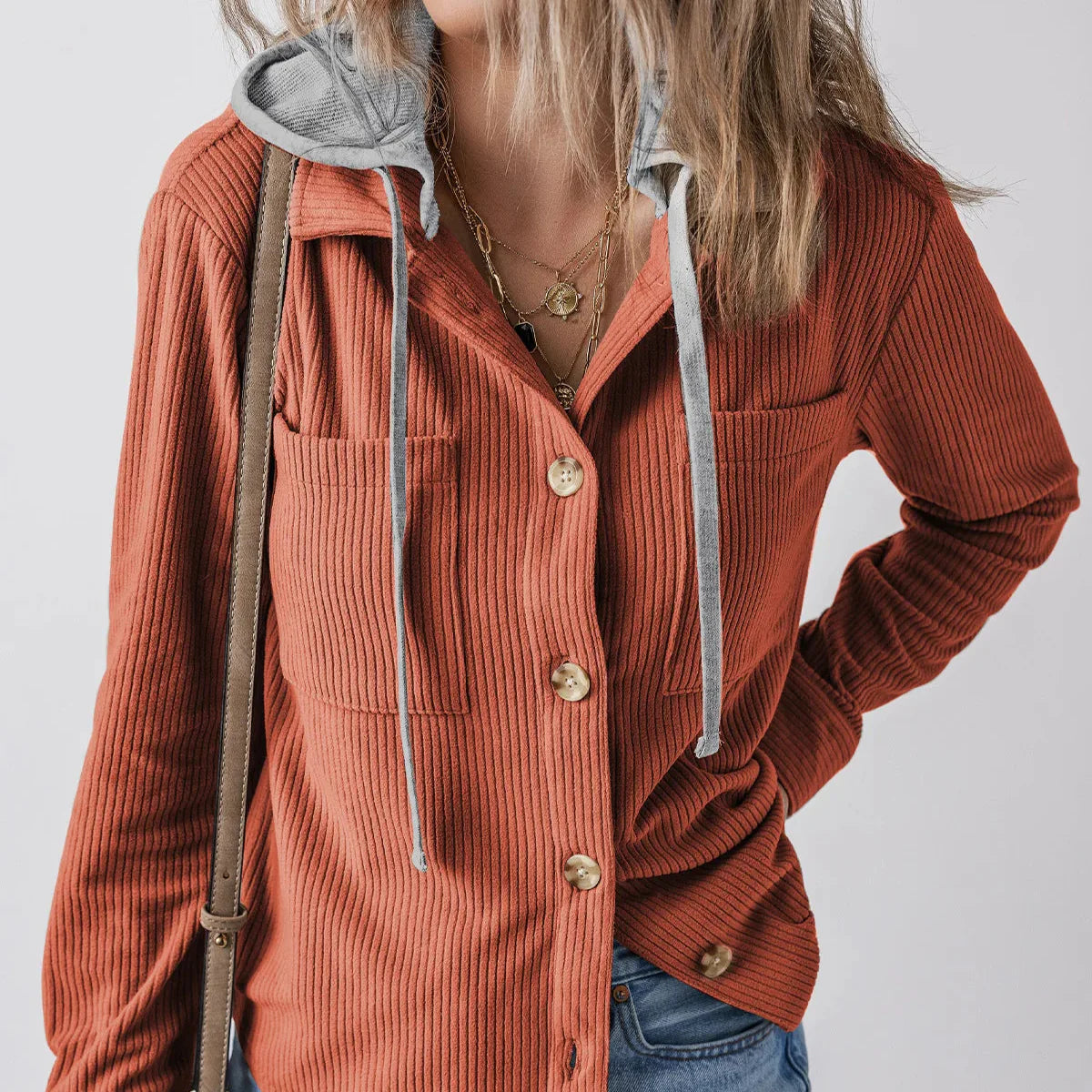 Weekend Hooded Button Shirt
