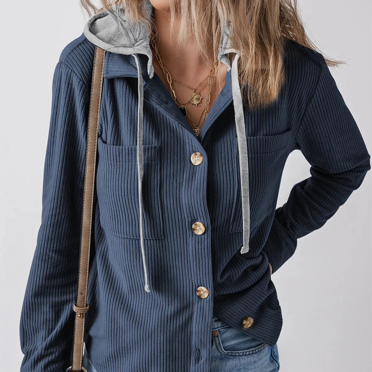 Weekend Hooded Button Shirt