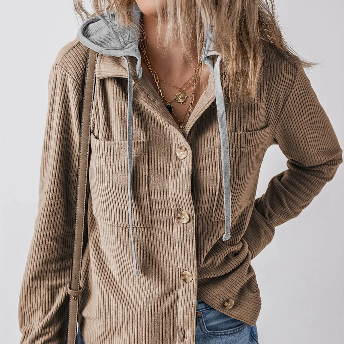 Weekend Hooded Button Shirt