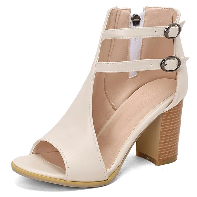 Selene Heeled Leather Sandals