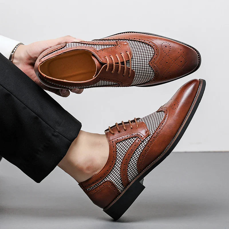 Houndstooth Wingtip Derby