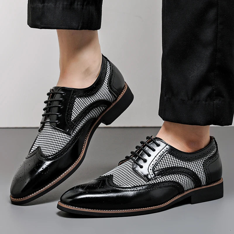 Houndstooth Wingtip Derby