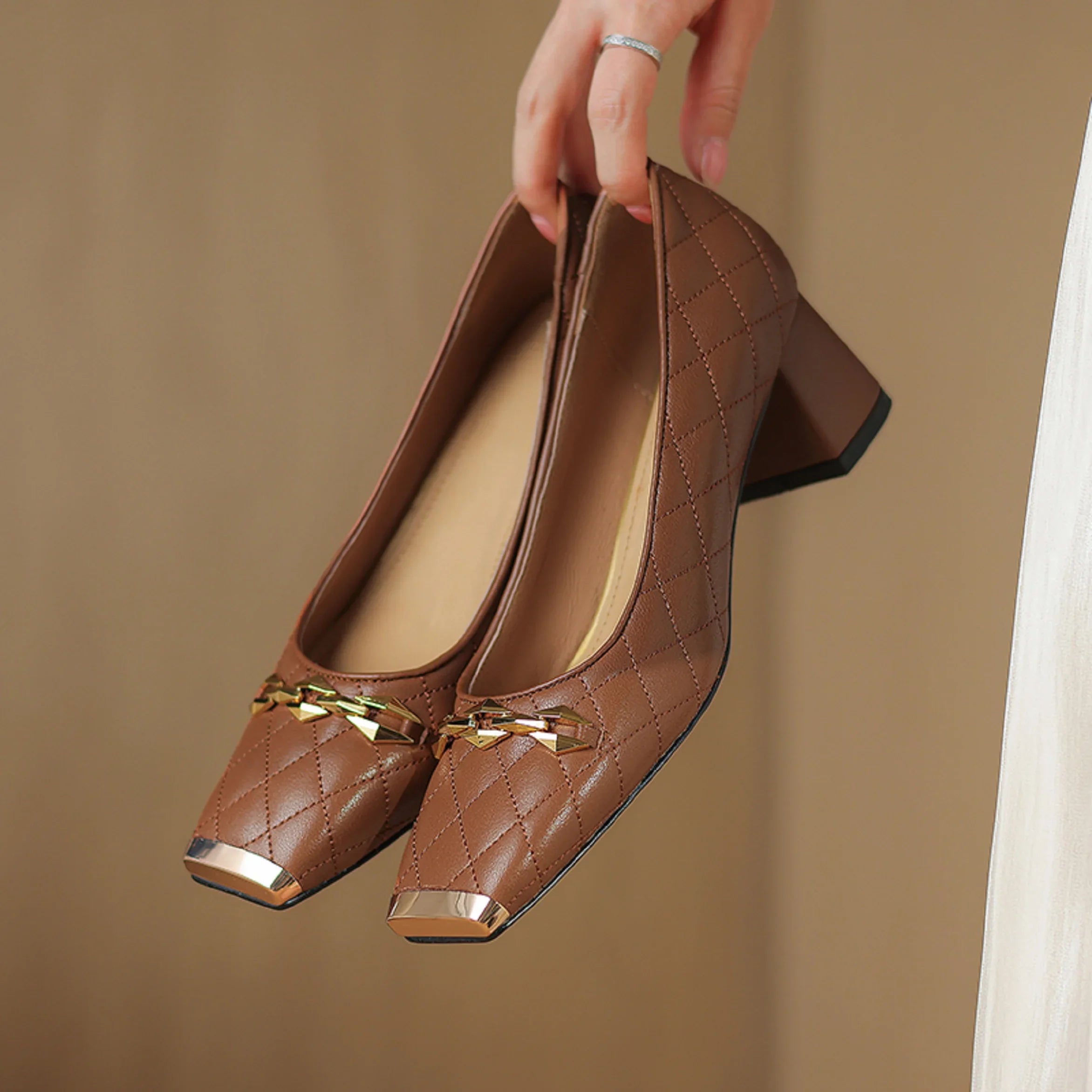 Penelope Block Heel Pump