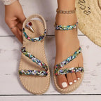 Boardwalk Floral Flat Sandals