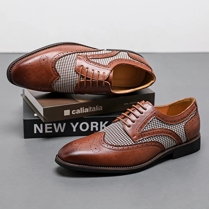 Houndstooth Wingtip Derby