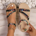 Boardwalk Floral Flat Sandals
