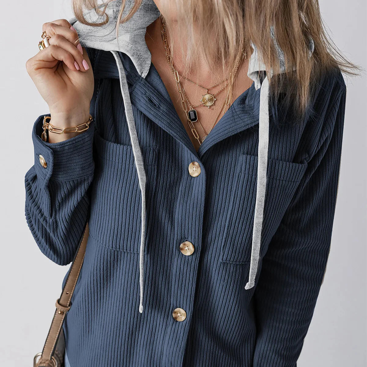 Weekend Hooded Button Shirt