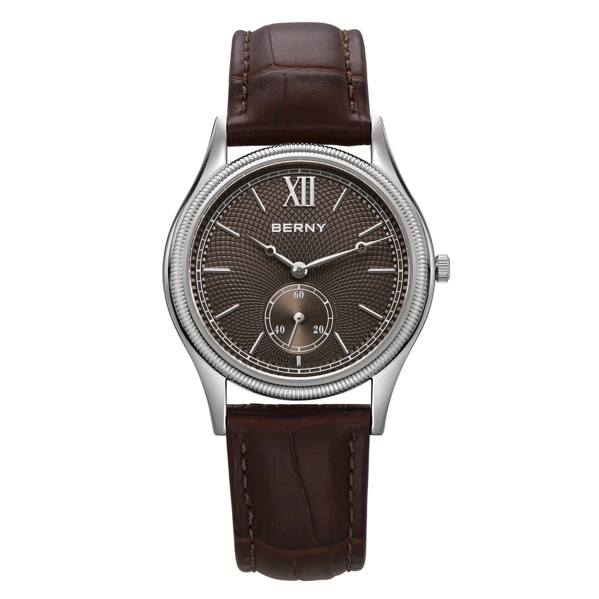 Berny Classic Leather Strap Watch, 38mm