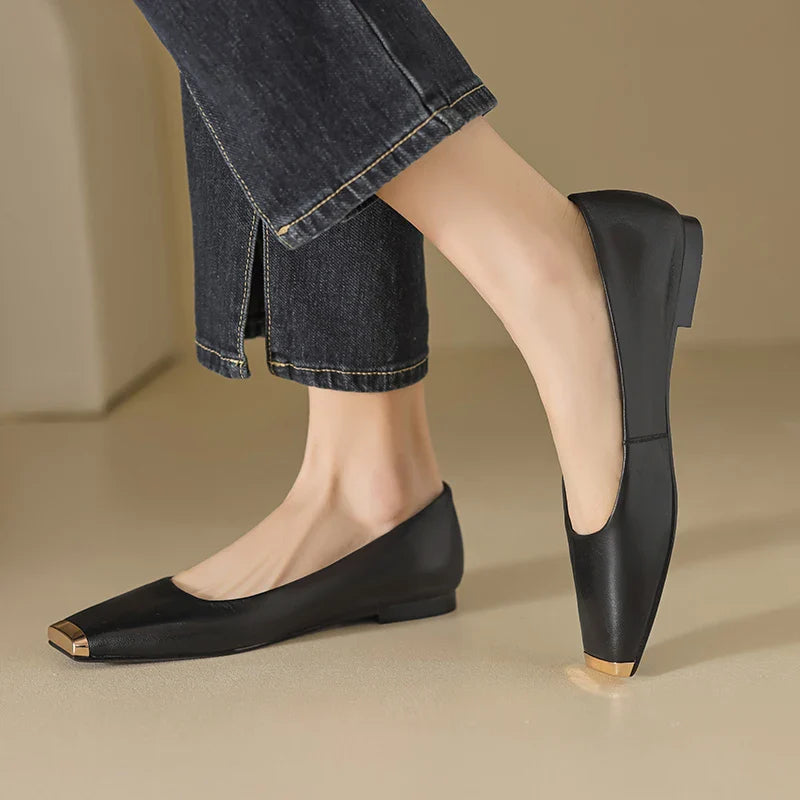 Dania Gold Toe Ballet Flat