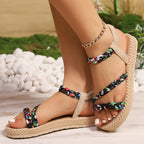Boardwalk Floral Flat Sandals