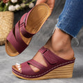 Sandra Leather Wedge Sandal
