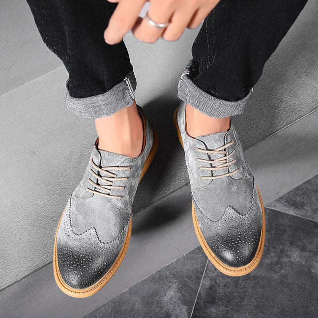 Santorini Suede Wingtip Shoe