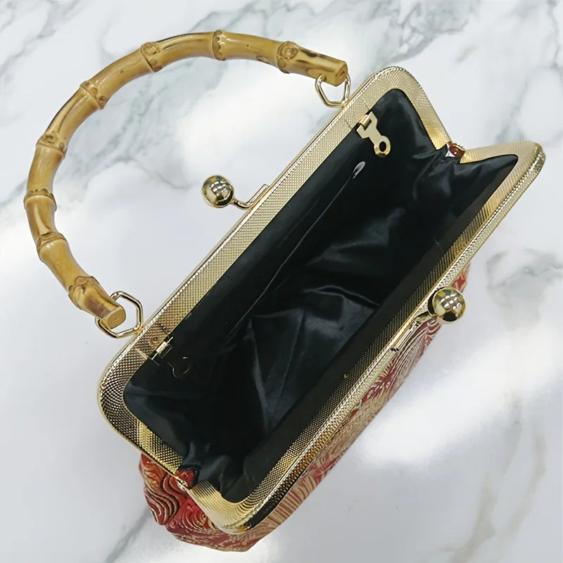 Zaria Bamboo Handle Purse