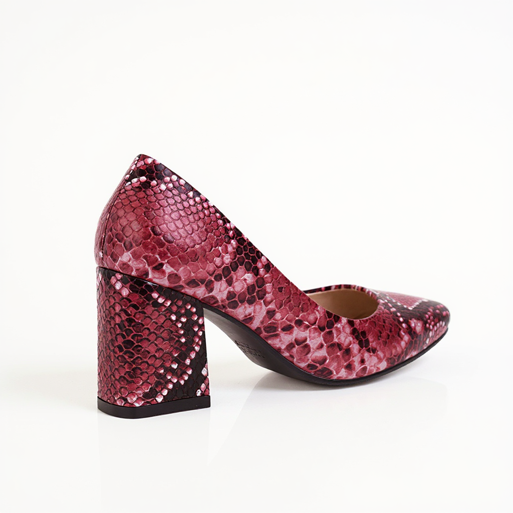 Selene Snake-Embossed Pumps