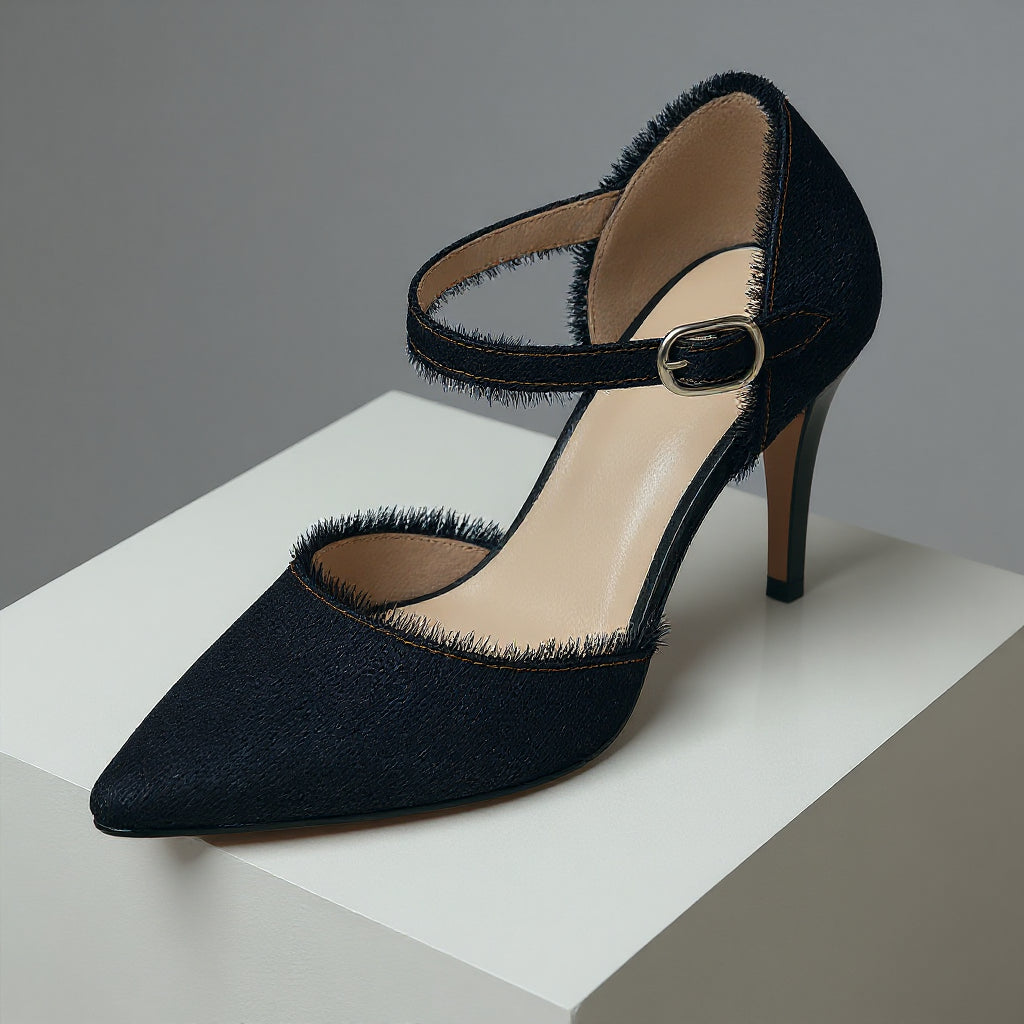 Dani Distressed Denim Stiletto