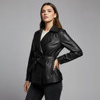 Delaney Leather Trench Coat