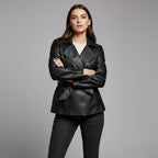 Delaney Leather Trench Coat