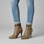 Hannah Houndstooth Ankle Boot