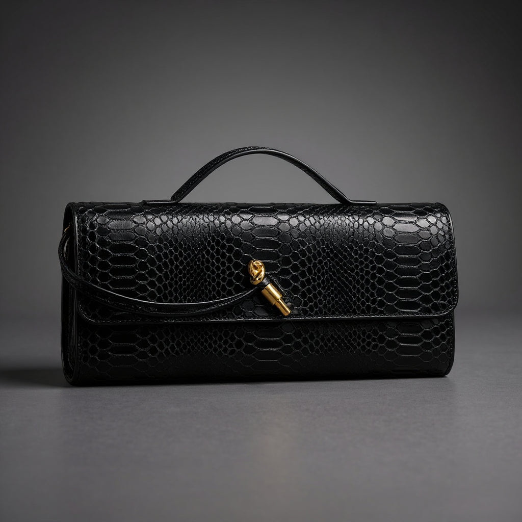 Sammi Snake Print Clutch