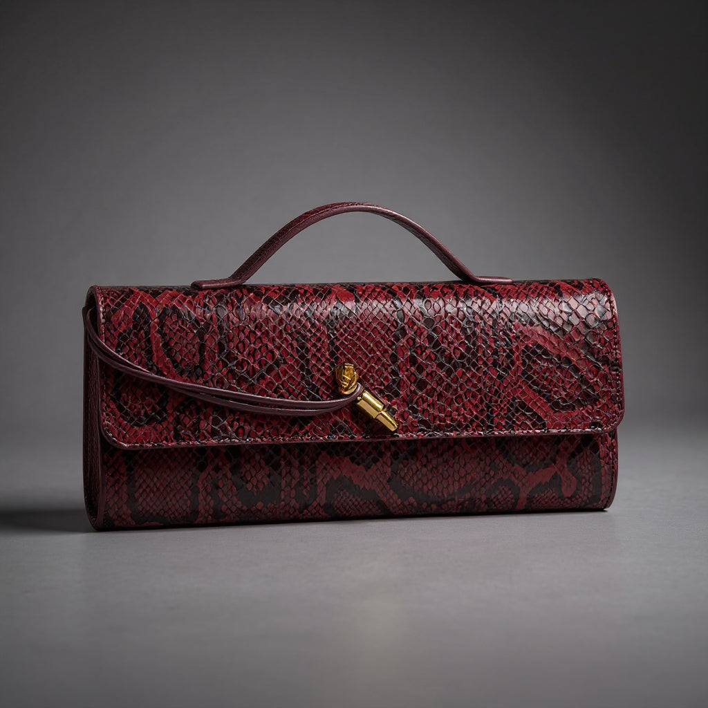 Sammi Snake Print Clutch