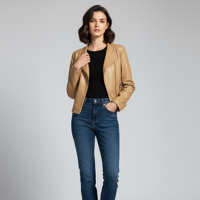 Natalie Tailored Leather Jacket