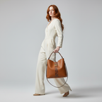 Selene Snake-Embossed Shoulder Bag