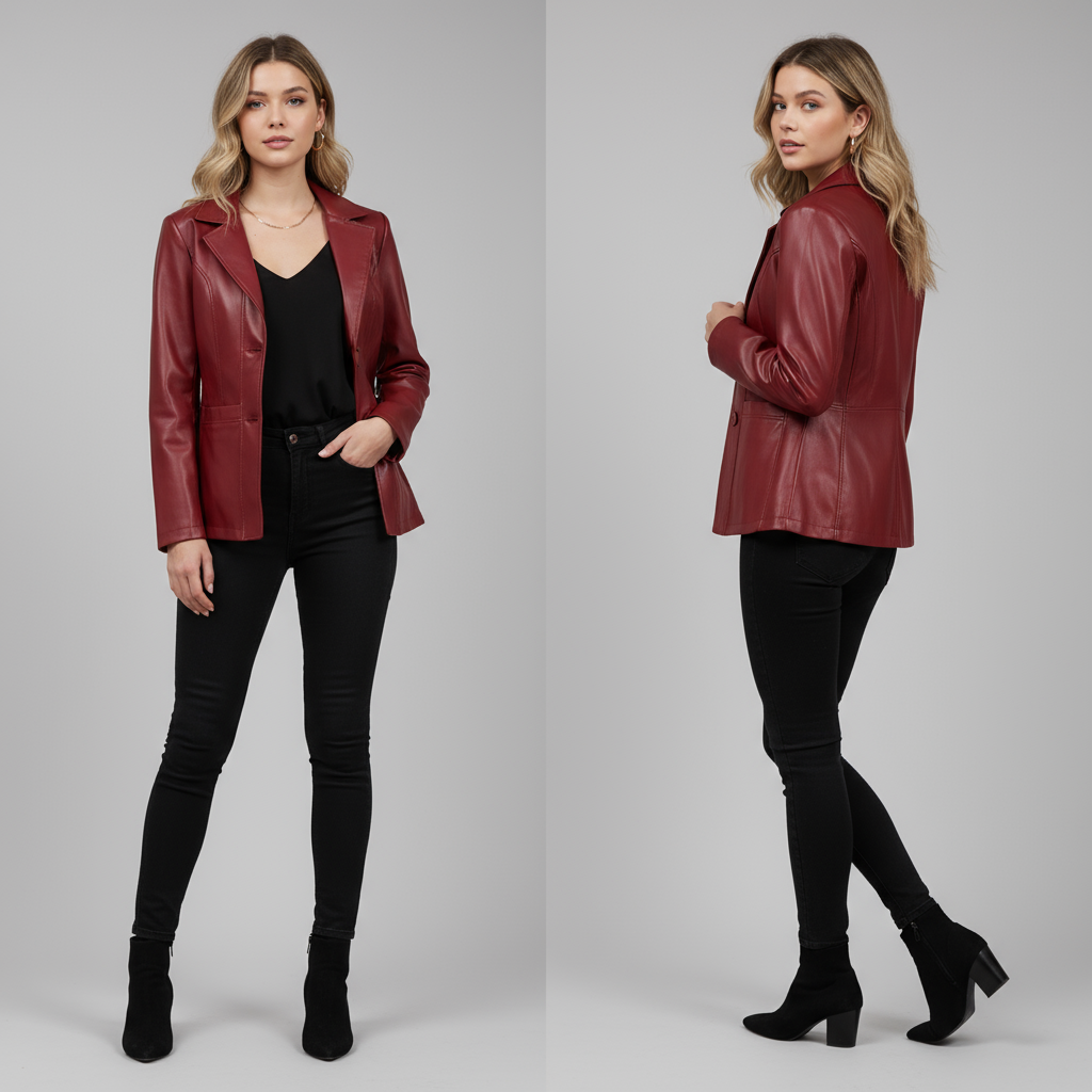 Laura Lambskin Blazer