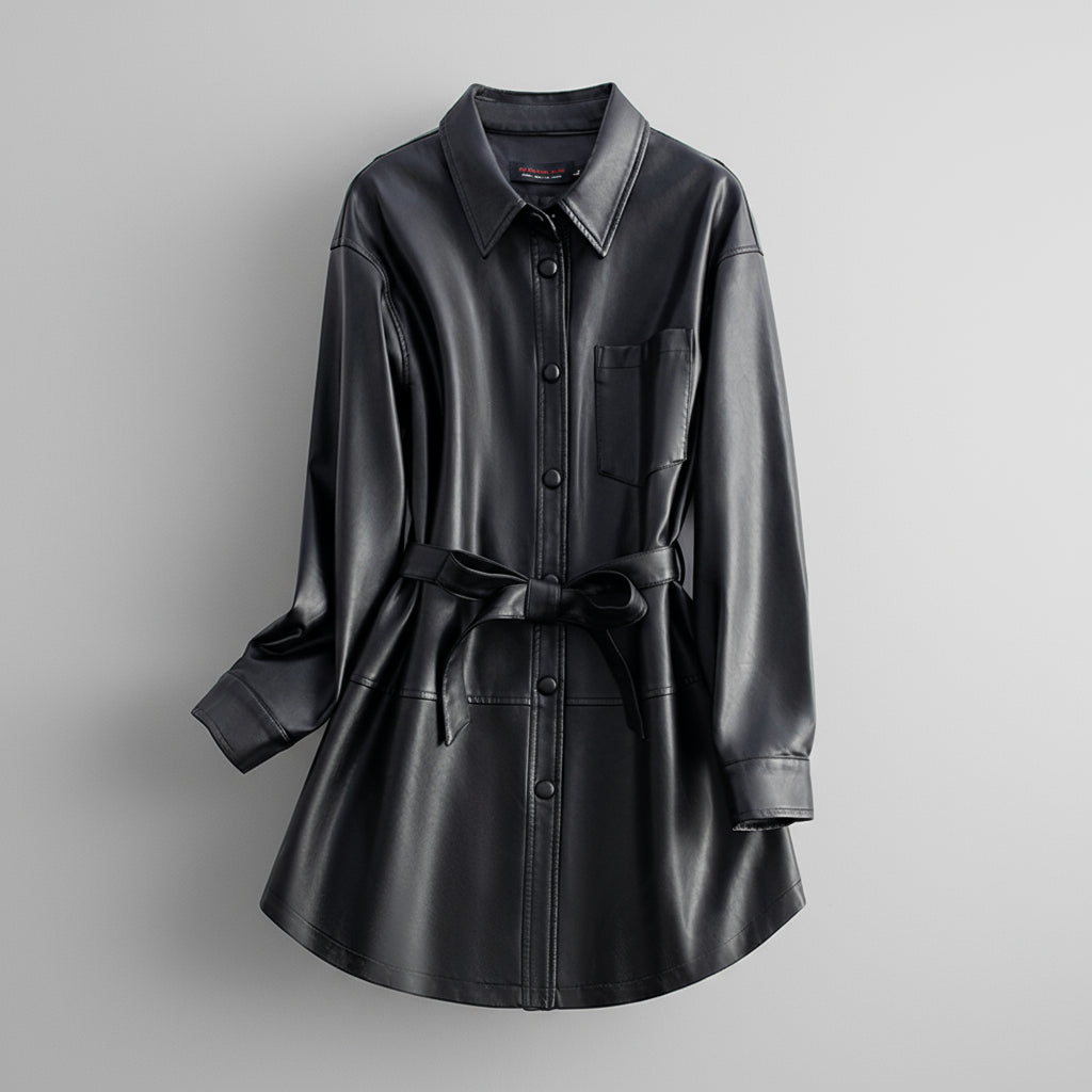 Lori Leather Shirt Jacket