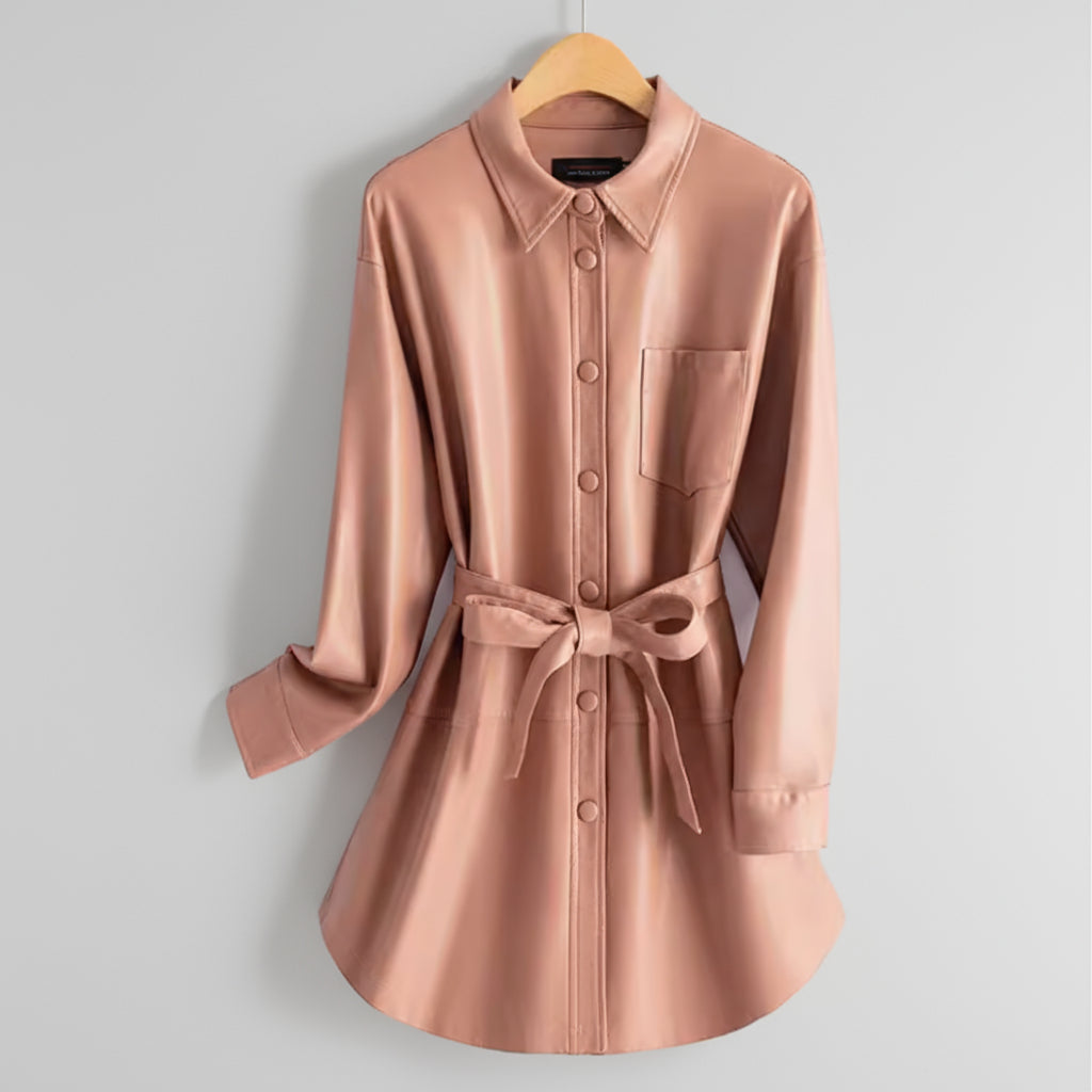Lori Leather Shirt Jacket