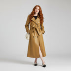 Lana Genuine Leather Trench Coat