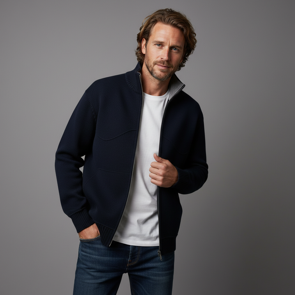 Bradford Wool-Blend Zip Sweater