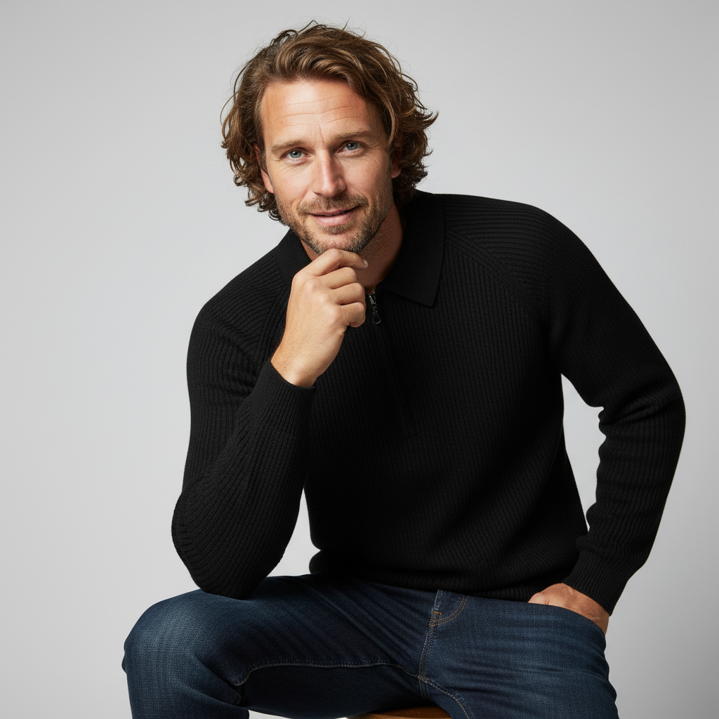 Monroe Merino Wool Ribbed Sweater