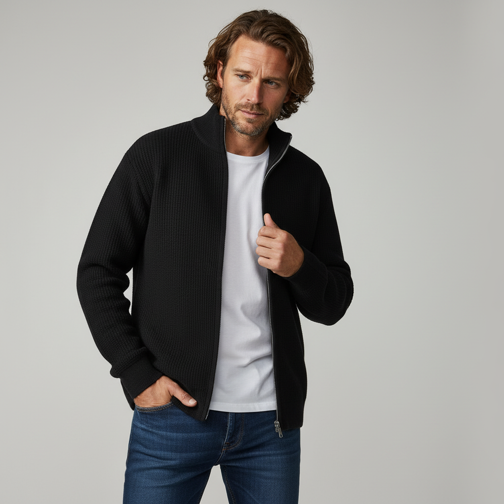 Caleb Waffle Knit Sweater