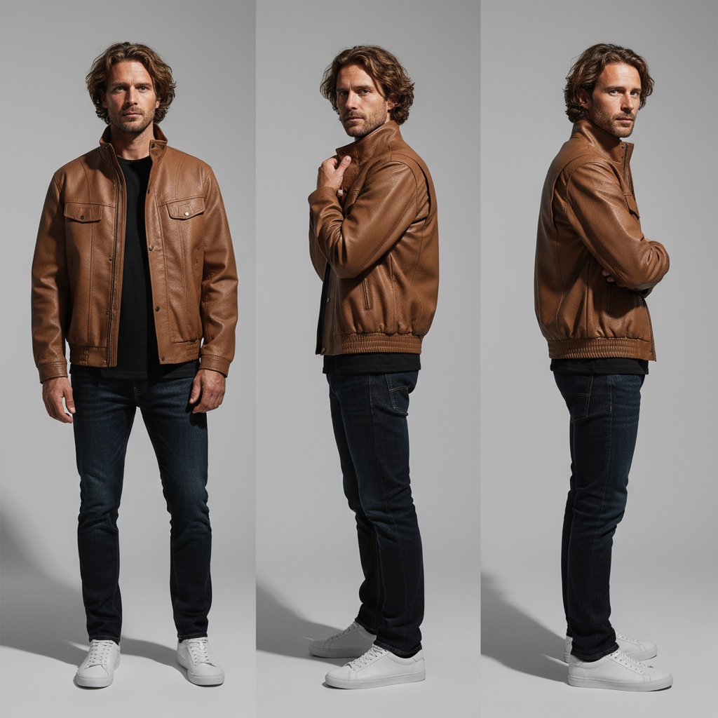 Calvin Leather Field Jacket