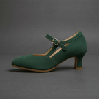 Kelly T-Strap Kitten Pump