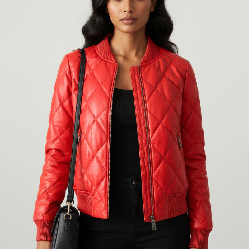 Sloane Quilted Leather Bomber